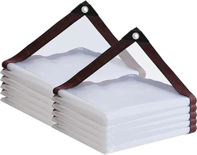 Productafbeelding van Omgoods - Transparant Afdekzeil met Oogjes voor Buiten 1 x 1 m (2 stuks)