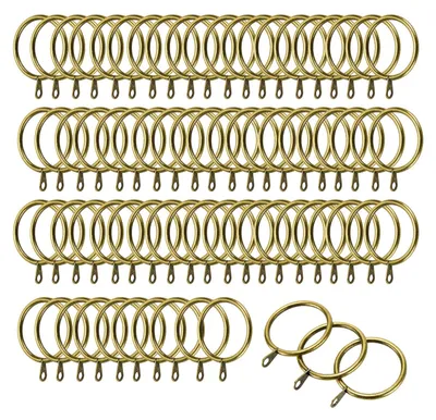 Produktbild von 150 Stück Gardinenringe mit Gleitschlaufen, Antik Bronze