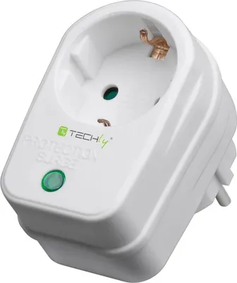 Immagine prodotto di Techly IPW-ADP-SURGET, 1 presa di corrente / prese di corrente, 250 V, 50 - 60 Hz, 16 A, 3500 W, Tipo F