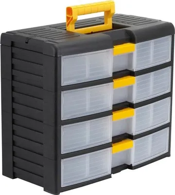 Immagine prodotto di Terry Store-Age 42001 organizzatore per cassetto di scrivania Plastica Nero, Translucent, Giallo