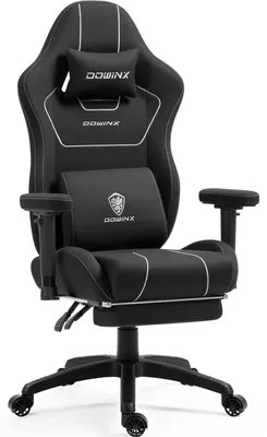 Immagine prodotto di Sedia da gaming in tessuto, con imbottitura a molle insacchettate, supporto lombare massaggiante, poggiapiedi, dimensioni XXL, ergonomica, colore grigio