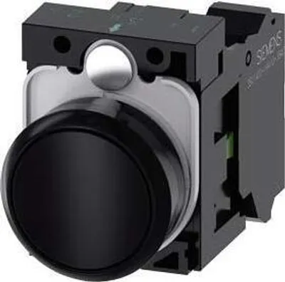 Zdjęcie produktu dla Siemens 3SU1100-0AB10-3BA0, Plastik, Czarny, 500 V, 30 mm, 60,7 mm, 40 mm
