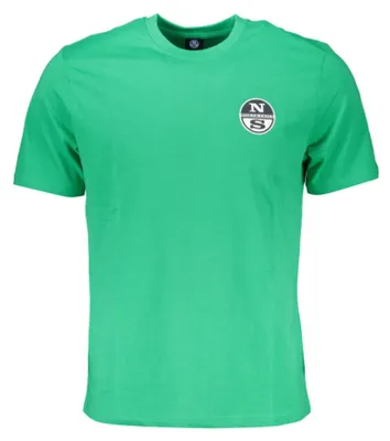 Produktbild von Grünes Herren Kurzarm-T-Shirt mit Rundhals und Logo-Druck