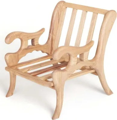 Produktbild von Naturholzstuhl Stuhl Sessel Stühle Outdoor Möbel Garten Balkon Sessel Relax