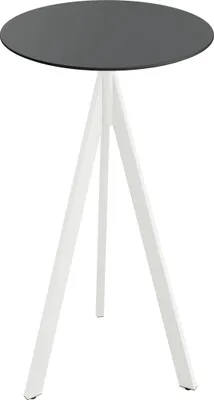 Produktbild von Infinity Tripod Stehtisch Weiß frame + Schwarz HPL Ø70 cm