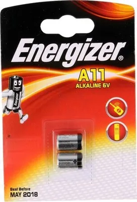 Obrázok produktu pre 1x Batéria: alkalická, typ A11. Počet batérií: 2. Rozmer: 10 x 16,5 mm. Typ: E11A. Napätie: 6V. B2