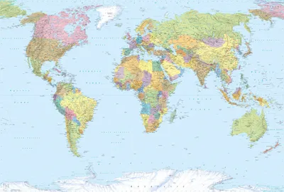 Immagine prodotto di Komar fotomurale Mappa del mondo Multicolore - 611132 - 368 x 248 cm