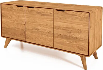 Produktbild von Kommode Gerg aus Wildeiche massiv 134x40x63 cm mit 3 Türen