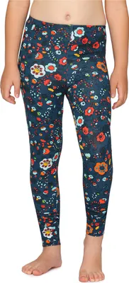 Image de Leggings longs en coton pour fille Merry Style MS10-337 (bleu/petites fleurs, taille 110)
