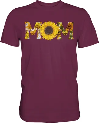 Produktbild von Mom Sonnenblumen T-Shirt Garten Motiv Gärtner Mutter Geschenk – Burgundy / M
