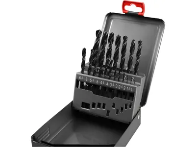 Obrázek produktu pro Vrtáky do kovu, sada 19ks, 1-10mm, HSS