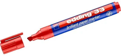 Produktbild von Edding 33, 1 Stück(e), Rot, 1 mm, 5 mm, 138 mm, 19 mm