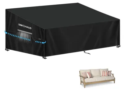 Immagine prodotto di Copertura per panchina da giardino, per 2 posti, impermeabile, dimensioni 185x85x81/61 cm, tessuto Oxford 420D