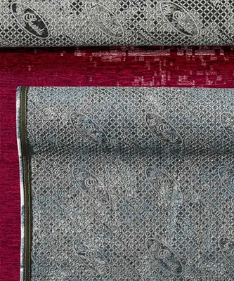 Image de Tapis Jacquard moderne, lavable et antidérapant Tamigi Red