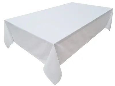 Obrázek produktu pro Oválné ubrusy ze 100% bavlny, rozměry 150 x 350 cm, barva bílá