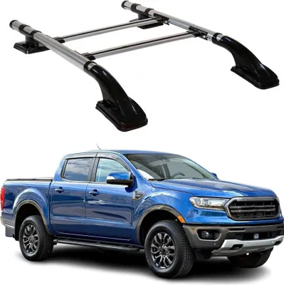 Obrázek produktu pro Sada střešních nosičů pro Ford Ranger T6 2012–2022 DoubleCab, hliník, šedá
