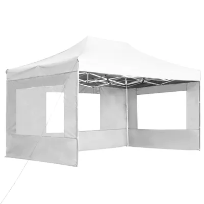 Immagine prodotto di Gazebo Professionale Pieghevole Alluminio Pareti 4,5x3m Bianco