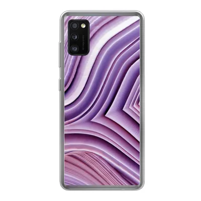 Produktbild von MuchoWow® Handyhülle Schutzhülle Hülle für Samsung Galaxy A41 Naturstein - Nahaufnahme - Weiß Silikon Softcase Handy Hülle - Mobiltelefon
