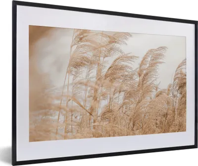 Produktbild von MuchoWow® Gerahmtes Poster Getreide - Pastell - Stilleben 60x40 cm - Poster mit Schwarzem Bilderrahmen Wandposter Rahmen Foto Bilder - Schlafzimmer - Plakat in Rahmen - Drucken