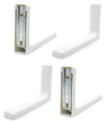 Immagine prodotto di Kit di 4 supporti a parete - Supporti in metallo bianco - 115x78 mm