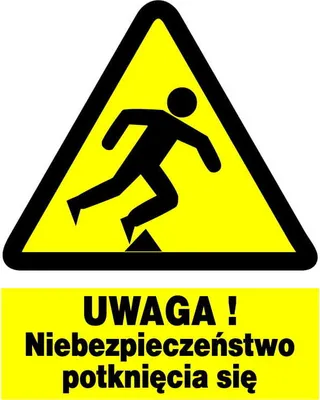 Obrázok produktu pre Nebezpečenstvo zakopnutia - výstražná tabuľa 225X275