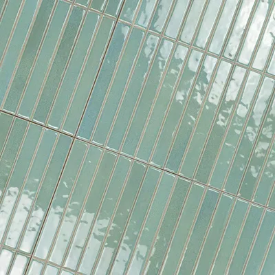 Produktbild von Fliese Graz Salbei VORGESCHNITTEN Grün Glänzend | 35 x 35 VORGESCHNITTEN | 1.47 m²/s