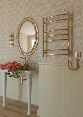 Immagine prodotto di ELNA Scaldasalviette da bagno Termosifone per bagno Ladder 7 98W 72x48 cm risparmio energetico ORO