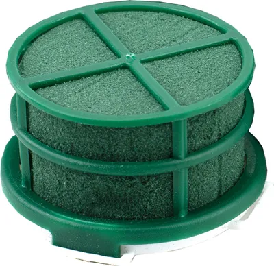 Produktbild von Nass Steckschaum Rund 5x4cm mit selbstklebendem Klebepad 1 Stück