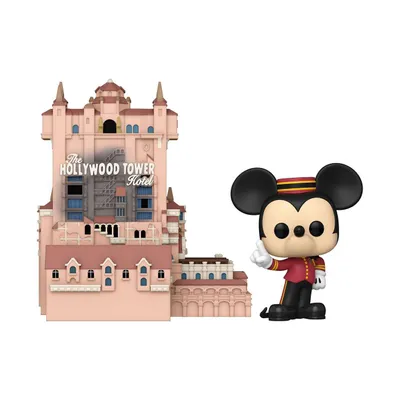 Obrázok produktu pre Funko Walt Disney Word 50. výročie POP! Town Vinyl Figur Hollywood Tower Hotel a Mickey Mouse 9 cm FK64377
