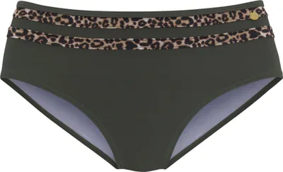 Produktbild von LASCANA Highwaist-Bikini-Hose Adelin oliv-leo Größe 38