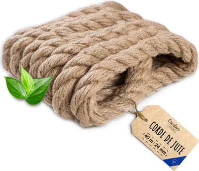Image de Creative Deco 40m Corde de Jute Epaisseur 24mm