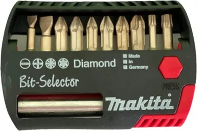 Produktbild von Makita Bit Box Bit Set Selector Diamond 11tlg. P-38750 Bithalter magnetisch