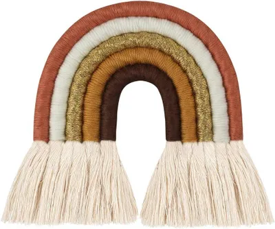 Imagen del producto de Adorno de pared de macramé, arcoíris, de 5 capas, de colores, para habitación infantil