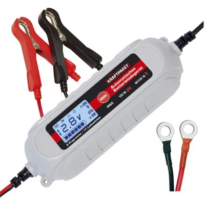 Productafbeelding van Dino batterijoplader, krachtige uitvoering met batterijtester, geschikt voor auto's, 6V-1A / 12V-4A, model 136312
