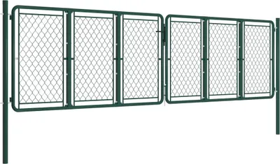 Obrázok produktu pre vidaXL Záhradná brána oceľová 400 x 125 cm zelená