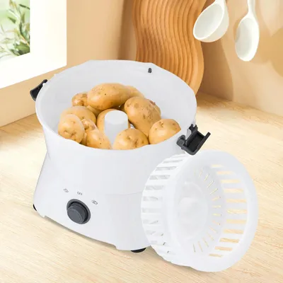 Obrázok produktu pre Elektrický škrabák na zemiaky – P09 – Doba škrabania 2–4 min – Čepele z nehrdzavejúcej ocele – Na zemiaky a zeleninu – Farba slonová kosť