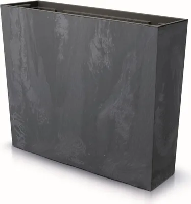 A rectangular planter with a stone-like texture.