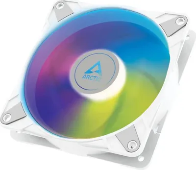 Produktbild von ARCTIC P12 PWM PST A-RGB 0dB - Semi-Passiver 120 mm Gehäuselüfter mit digitalem A-RGB in weiß, Ventilator, 12 cm, 0 RPM, 2000 RPM, 82,91 m³/h, Weiß