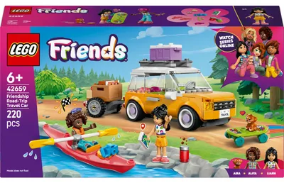 Zdjęcie produktu dla Lego Friends, zestaw "Autoprzygoda przyjaciółek", 220 elementów, zawiera figurki Lianny i Aliya, wysokość figurki: 8 cm