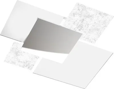Obrázek produktu pro Moderní stropní svítidlo 1088/70-FA z bílého skla a stříbrného listu 4xE27
