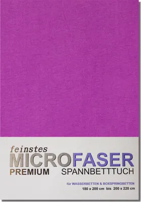 Produktbild von Microfaser-Jersey-Spannbetttuch 180 bis 220 cm VIOLETT