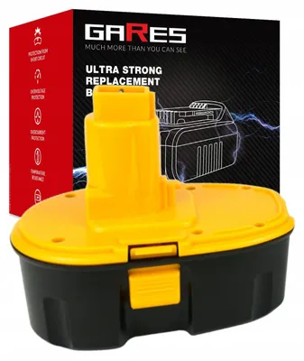 Obrázek produktu pro GARES Akumulátor Baterie pro Dewalt DW057K-2 DW9096 DC390B DC925KB | 18 V 3Ah | Zesílená série High-Performance | Vysoký výkon |