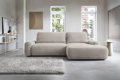 Produktbild von Masseno Ecksofa OSSO mit Schlaffunktion L-Form, Sofa mit Bettkasten, Wohnzimmersofa, Couch, Soffa, Bettsofa, Couchgarnitur- Braun, AMBIENCE 05