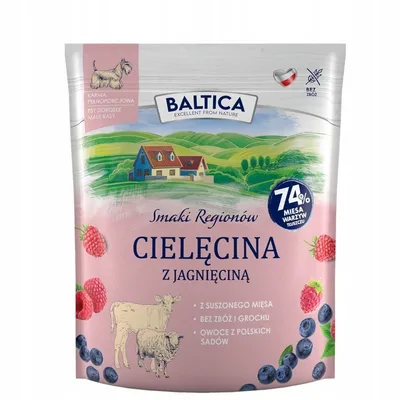 Produktbild von Baltica Kalbfleisch mit Lamm XS/S 1 kg Trockenfutter für kleine Rassen