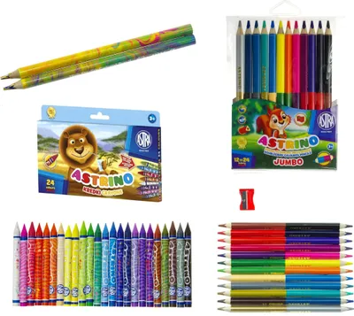 Produktbild von Set mit Astrino Jumbo und Kerzenkreiden + Regenbogen 4205