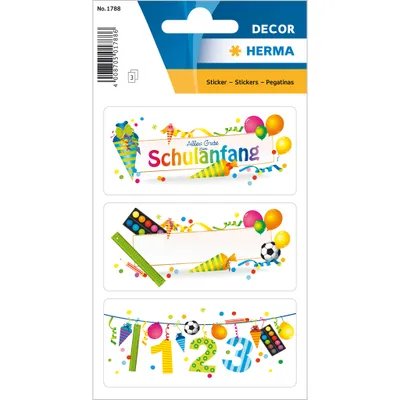 Produktbild von Herma Sticker DECOR Alles gute zum Schulanfang 3 Bl