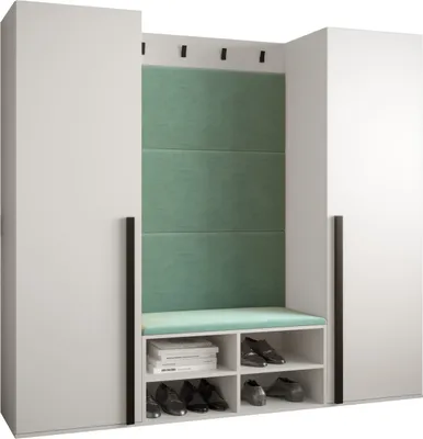 Produktbild von Garderobe MIRO Set 9 mit gepolsterten Paneelen Industrial Design