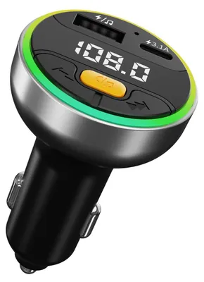 Auto FM-Transmitter Bluetooth 5.3, Freisprecheinrichtung, USB-C Lader, 15 W