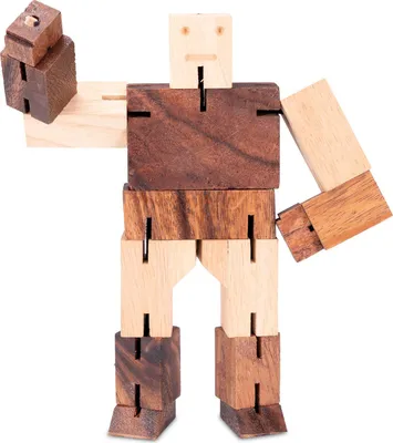 Obrázek produktu pro Robot Puzzle-S - 3D puzzle - Dřevěná logická hra s několika herními variantami