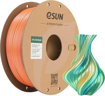 Image de eSUN ePLA-Silk Mystic 1kg Bleu Orange Vert